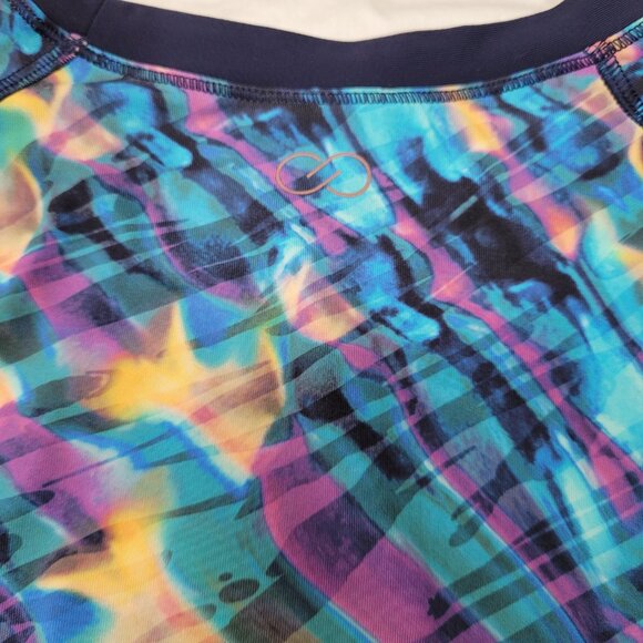 SOLD! Calia by Carrie Underwood Swim Rash Guard Long Sleeve Colorful Rouche - Picture 8 of 11